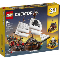 LEGO Creator 3in1 Pirate Ship 31109 Building Playset for Kids who Love Pirates and Model Ships, Makes a Great Gift for Children