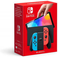 Nintendo Switch Console - OLED Model - Neon Blue/Neon Red (UK) (Switch)