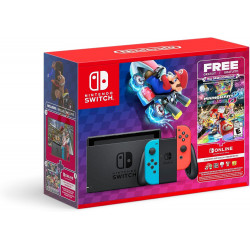 Nintendo Switch System: Mario Kart 8 Deluxe Bundle (Full Game Download + 3 Mo. Nintendo Switch Online Membership Included)