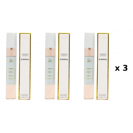 Choco Mademoiselle 33 ml Pack 3 Unités parfum équivalent Reyes Queens